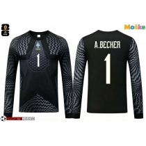 Moške Nogometnih dresov Brazilija Alisson Becker #1 Vratar Domači SP 2026 Dolgi rokavi